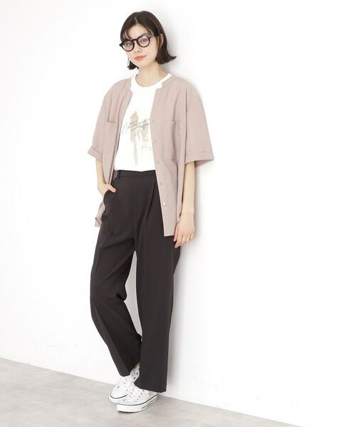 THE SHOP TK / ザ ショップ ティーケー シャツ・ブラウス | ダブルポケット5分袖シャツ【体型カバー/洗濯機OK】 | 詳細23