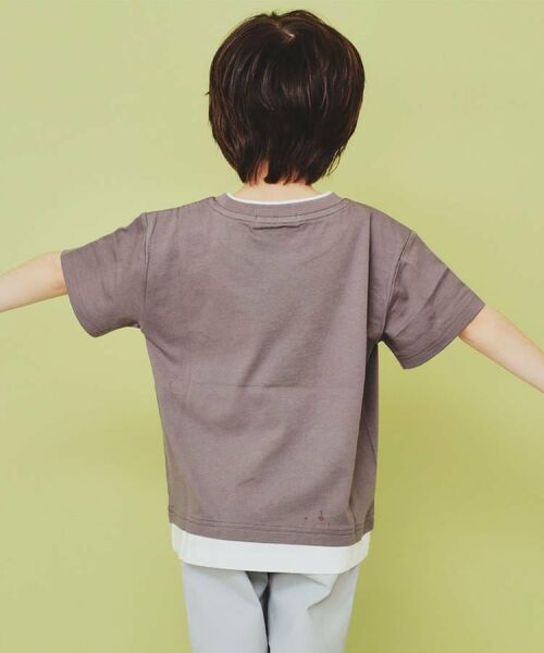 THE SHOP TK / ザ ショップ ティーケー Tシャツ | 【110-160】レイヤー風ポケットTシャツ/洗濯機OK | 詳細5