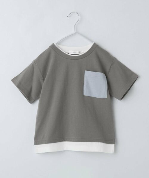 THE SHOP TK / ザ ショップ ティーケー Tシャツ | 【110-160】レイヤー風ポケットTシャツ/洗濯機OK | 詳細6