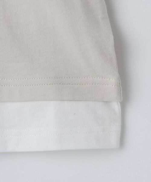 THE SHOP TK / ザ ショップ ティーケー Tシャツ | 【110-160】キーネックレイヤード風Tシャツ/洗濯機OK | 詳細10