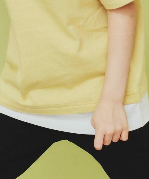 THE SHOP TK / ザ ショップ ティーケー Tシャツ | 【110-160】キーネックレイヤード風Tシャツ/洗濯機OK | 詳細5