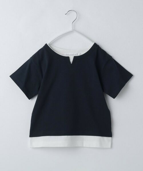 THE SHOP TK/ザ ショップ ティーケー 【110-160】キーネックレイヤードTEE ネイビー(094) 11(110cm) THE SHOP TK/ザ ショップ ティーケー 【110-160】キーネックレイヤードTEE ネイビー(094) 11(110cm)
