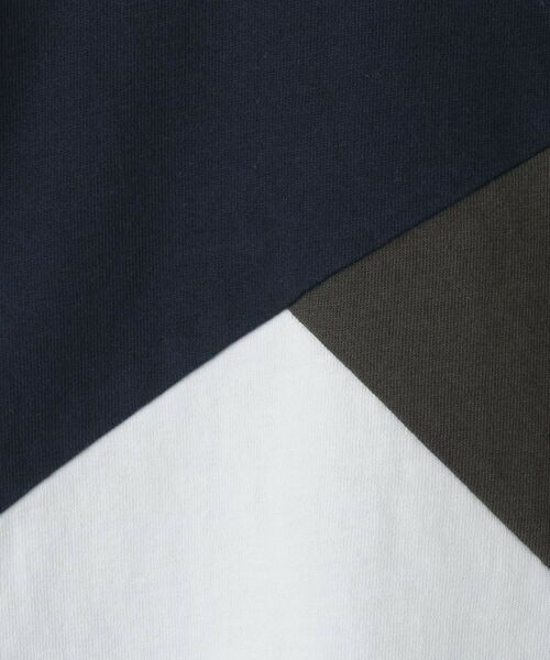 THE SHOP TK / ザ ショップ ティーケー Tシャツ | 【110-160】斜め切替配色Tシャツ/洗濯機OK | 詳細11