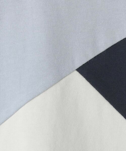 THE SHOP TK / ザ ショップ ティーケー Tシャツ | 【110-160】斜め切替配色Tシャツ/洗濯機OK | 詳細14