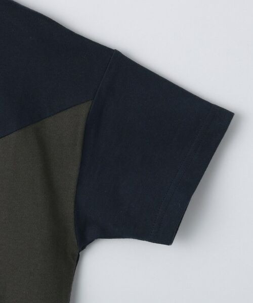 THE SHOP TK / ザ ショップ ティーケー Tシャツ | 【110-160】斜め切替配色Tシャツ/洗濯機OK | 詳細8