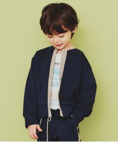THE SHOP TK / ザ ショップ ティーケー カーディガン・ボレロ | 【110-160】ダンボールスナップカーディガン/セットアップ可・洗濯機OK