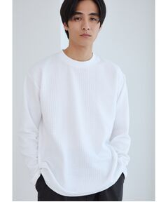 THE SHOP TK / ザ ショップ ティーケー カットソー | ふくれジャガード長袖Tシャツ