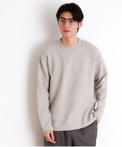 THE SHOP TK / ザ ショップ ティーケー カットソー | ふくれジャガード長袖Tシャツ