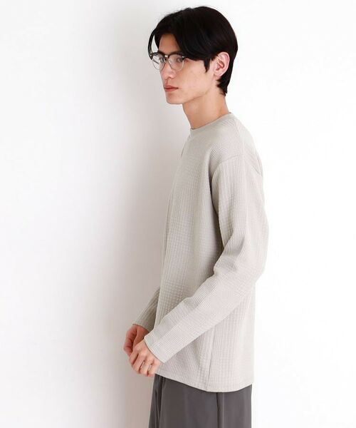 THE SHOP TK / ザ ショップ ティーケー カットソー | ふくれジャガード長袖Tシャツ | 詳細7