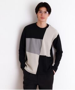 THE SHOP TK / ザ ショップ ティーケー カットソー | パネルブロッキング長袖Tシャツ
