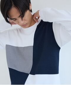 THE SHOP TK / ザ ショップ ティーケー カットソー | パネルブロッキング長袖Tシャツ