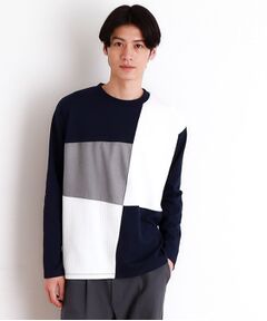 THE SHOP TK / ザ ショップ ティーケー カットソー | パネルブロッキング長袖Tシャツ