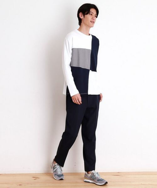 THE SHOP TK / ザ ショップ ティーケー カットソー | パネルブロッキング長袖Tシャツ | 詳細5