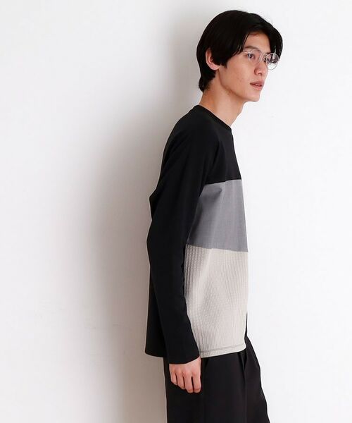 THE SHOP TK / ザ ショップ ティーケー カットソー | パネルブロッキング長袖Tシャツ | 詳細8