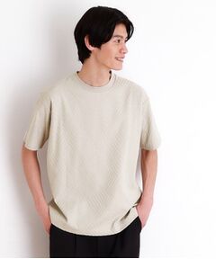 THE SHOP TK / ザ ショップ ティーケー カットソー | リンクスジャカード半袖Ｔシャツ