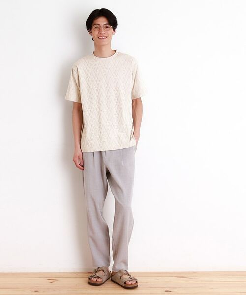 THE SHOP TK / ザ ショップ ティーケー カットソー | ジオメトリックリンクス半袖Ｔシャツ | 詳細12