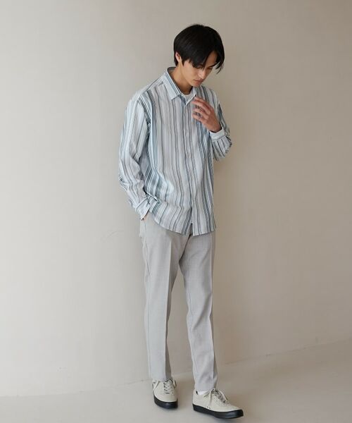 THE SHOP TK / ザ ショップ ティーケー シャツ・ブラウス | マルチストライプ長袖シャツ | 詳細1