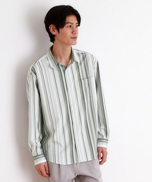 THE SHOP TK / ザ ショップ ティーケー シャツ・ブラウス | マルチストライプ長袖シャツ | 詳細2