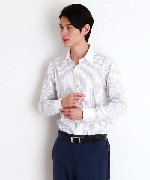 THE SHOP TK / ザ ショップ ティーケー シャツ・ブラウス | ドレスストライプシャツ【洗濯機OK】 | 詳細1