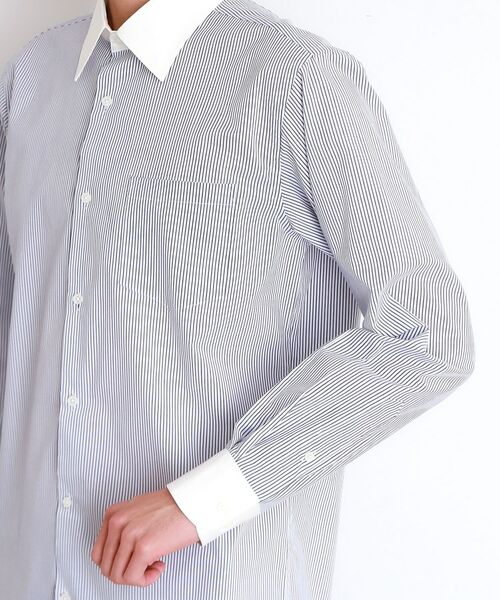 THE SHOP TK / ザ ショップ ティーケー シャツ・ブラウス | ドレスストライプシャツ【洗濯機OK】 | 詳細13