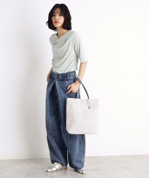 THE SHOP TK / ザ ショップ ティーケー トートバッグ | ラメ幾何柄トートバッグ | 詳細13