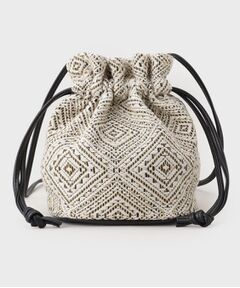 THE SHOP TK / ザ ショップ ティーケー ショルダーバッグ | ラメ幾何柄ショルダー巾着バッグ