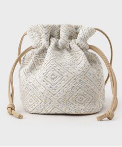 THE SHOP TK / ザ ショップ ティーケー ショルダーバッグ | ラメ幾何柄ショルダー巾着バッグ