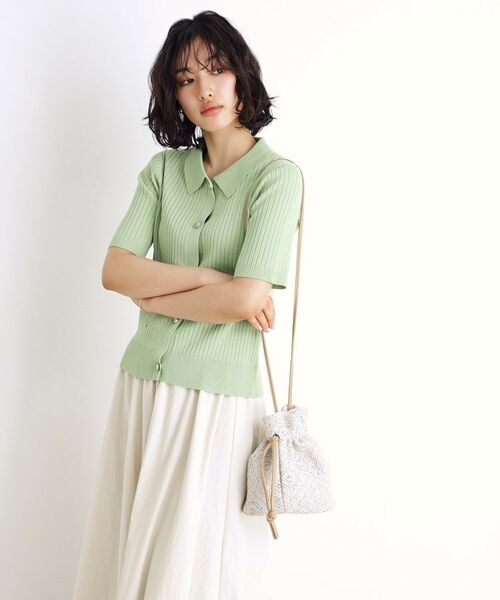 THE SHOP TK / ザ ショップ ティーケー ショルダーバッグ | ラメ幾何柄ショルダー巾着バッグ | 詳細10