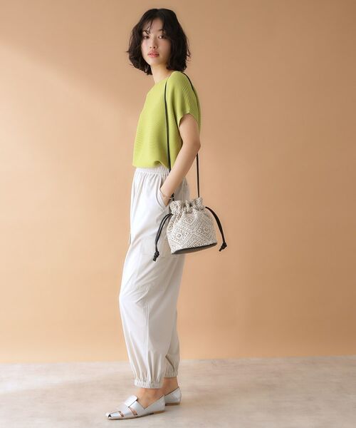 THE SHOP TK / ザ ショップ ティーケー ショルダーバッグ | ラメ幾何柄ショルダー巾着バッグ | 詳細9