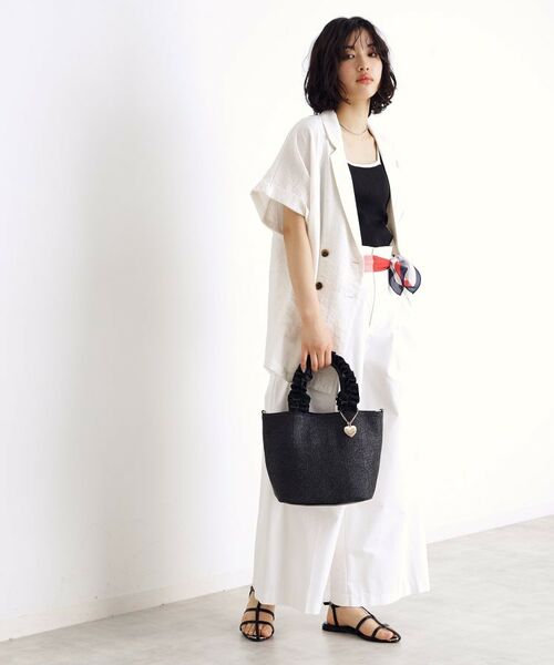 THE SHOP TK / ザ ショップ ティーケー トートバッグ | 雑材フリルハンドバッグ | 詳細13