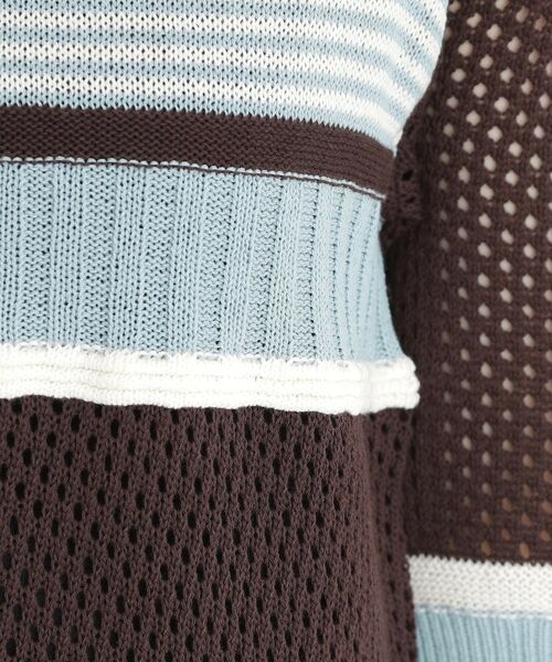 THE SHOP TK / ザ ショップ ティーケー ニット・セーター | マルチボーダートップス【洗える】 | 詳細10