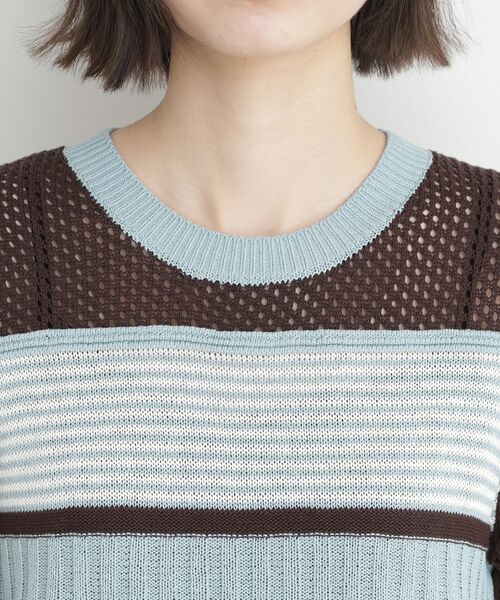 THE SHOP TK / ザ ショップ ティーケー ニット・セーター | マルチボーダートップス【洗える】 | 詳細14