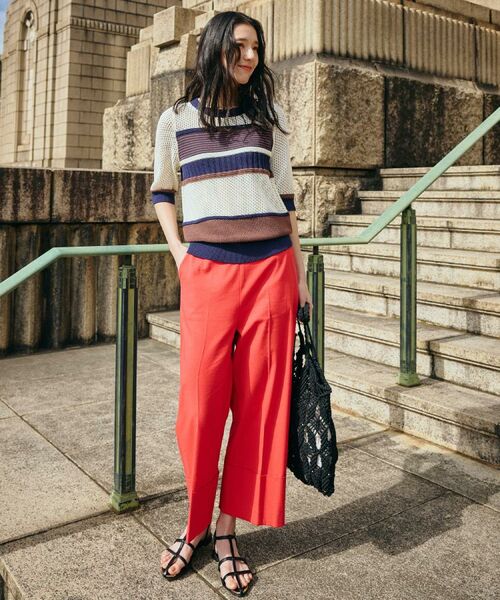 THE SHOP TK / ザ ショップ ティーケー ニット・セーター | マルチボーダートップス【洗える】 | 詳細2