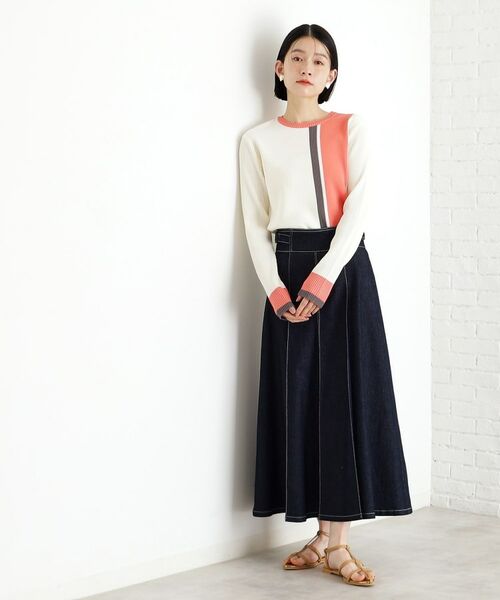 THE SHOP TK / ザ ショップ ティーケー ニット・セーター | 配色リブニット【洗える】 | 詳細1