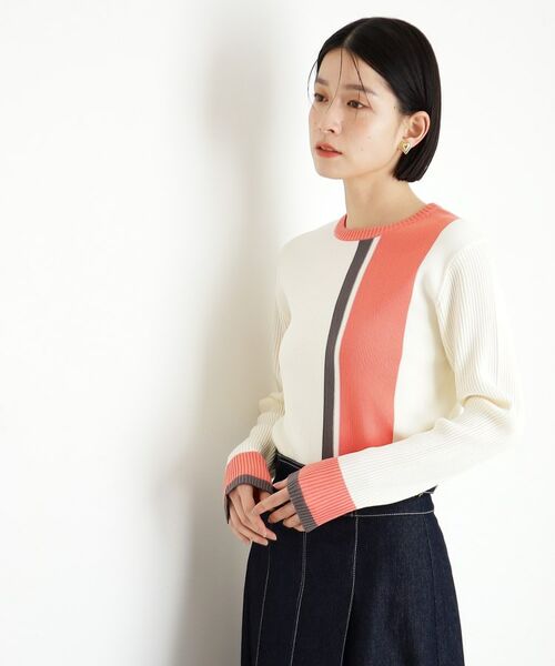 THE SHOP TK / ザ ショップ ティーケー ニット・セーター | 配色リブニット【洗える】 | 詳細3