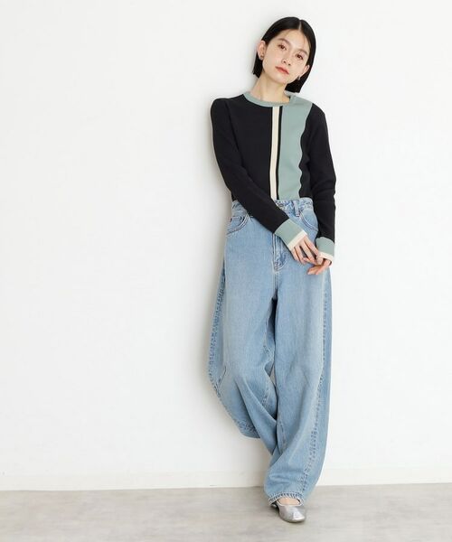 THE SHOP TK / ザ ショップ ティーケー ニット・セーター | 配色リブニット【洗える】 | 詳細5