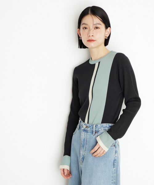 THE SHOP TK / ザ ショップ ティーケー ニット・セーター | 配色リブニット【洗える】 | 詳細6