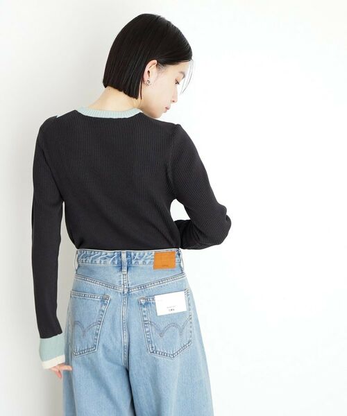THE SHOP TK / ザ ショップ ティーケー ニット・セーター | 配色リブニット【洗える】 | 詳細7