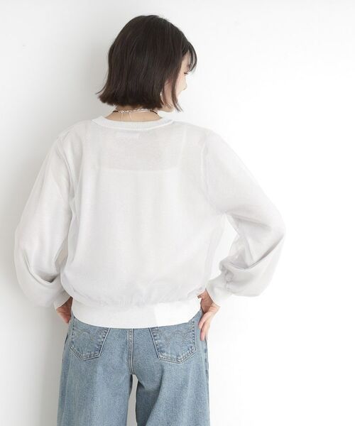 THE SHOP TK / ザ ショップ ティーケー ニット・セーター | チュール×ラメニット【洗える】 | 詳細6