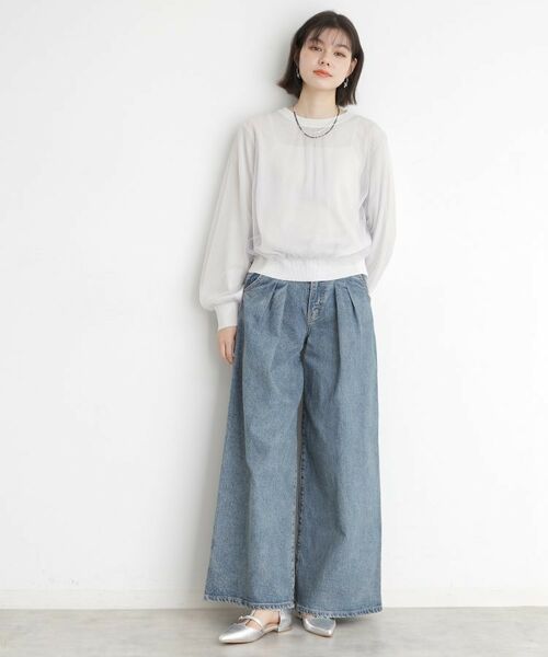 THE SHOP TK / ザ ショップ ティーケー ニット・セーター | チュール×ラメニット【洗える】 | 詳細7