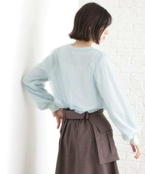 THE SHOP TK / ザ ショップ ティーケー ニット・セーター | チュール×ラメニット【洗える】 | 詳細9