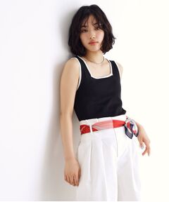 THE SHOP TK / ザ ショップ ティーケー キャミソール・チューブトップ | ランダムガータータンク【前後2WAY/洗濯機OK】