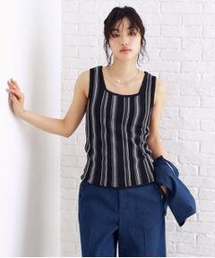 THE SHOP TK / ザ ショップ ティーケー キャミソール・チューブトップ | ランダムガータータンク【前後2WAY/洗濯機OK】