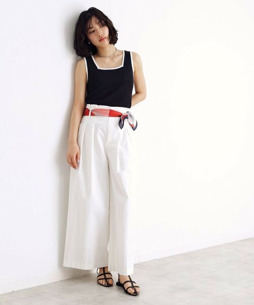 THE SHOP TK / ザ ショップ ティーケー キャミソール・チューブトップ | ランダムガータータンク【前後2WAY/洗濯機OK】 | 詳細13