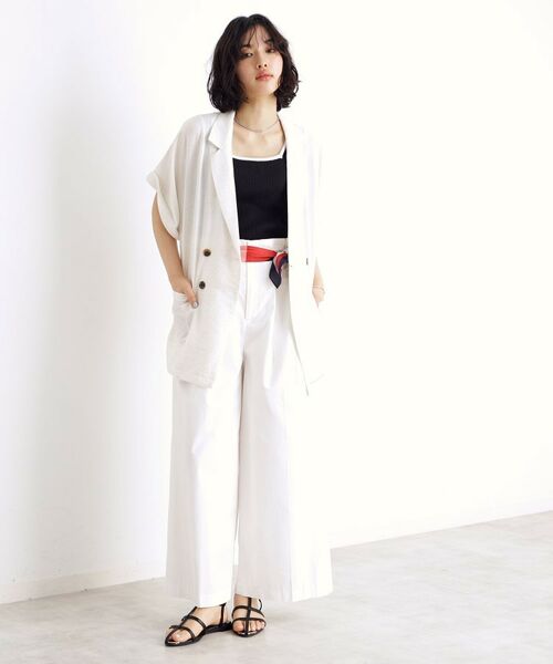 THE SHOP TK / ザ ショップ ティーケー キャミソール・チューブトップ | ランダムガータータンク【前後2WAY/洗濯機OK】 | 詳細14