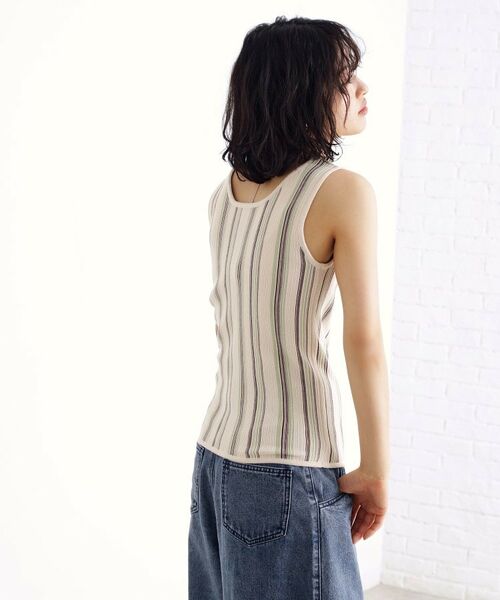 THE SHOP TK / ザ ショップ ティーケー キャミソール・チューブトップ | ランダムガータータンク【前後2WAY/洗濯機OK】 | 詳細17