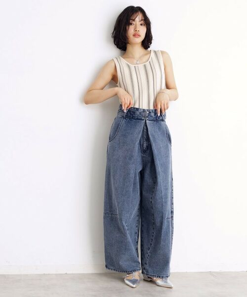 THE SHOP TK / ザ ショップ ティーケー キャミソール・チューブトップ | ランダムガータータンク【前後2WAY/洗濯機OK】 | 詳細20