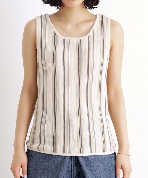 THE SHOP TK / ザ ショップ ティーケー キャミソール・チューブトップ | ランダムガータータンク【前後2WAY/洗濯機OK】 | 詳細29