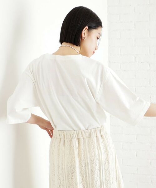 THE SHOP TK / ザ ショップ ティーケー Tシャツ | オーガニックコットンロゴＴ【洗濯機OK】 | 詳細1