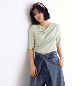 THE SHOP TK / ザ ショップ ティーケー シャツ・ブラウス | ドレープカットソー【洗濯機OK/シワになりにくい】